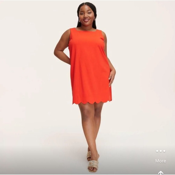 Kate Spade X Target Dresses & Skirts - Kate Spade X Target Scalloped Mini Shift Dress Red Sleeveless New Size Large